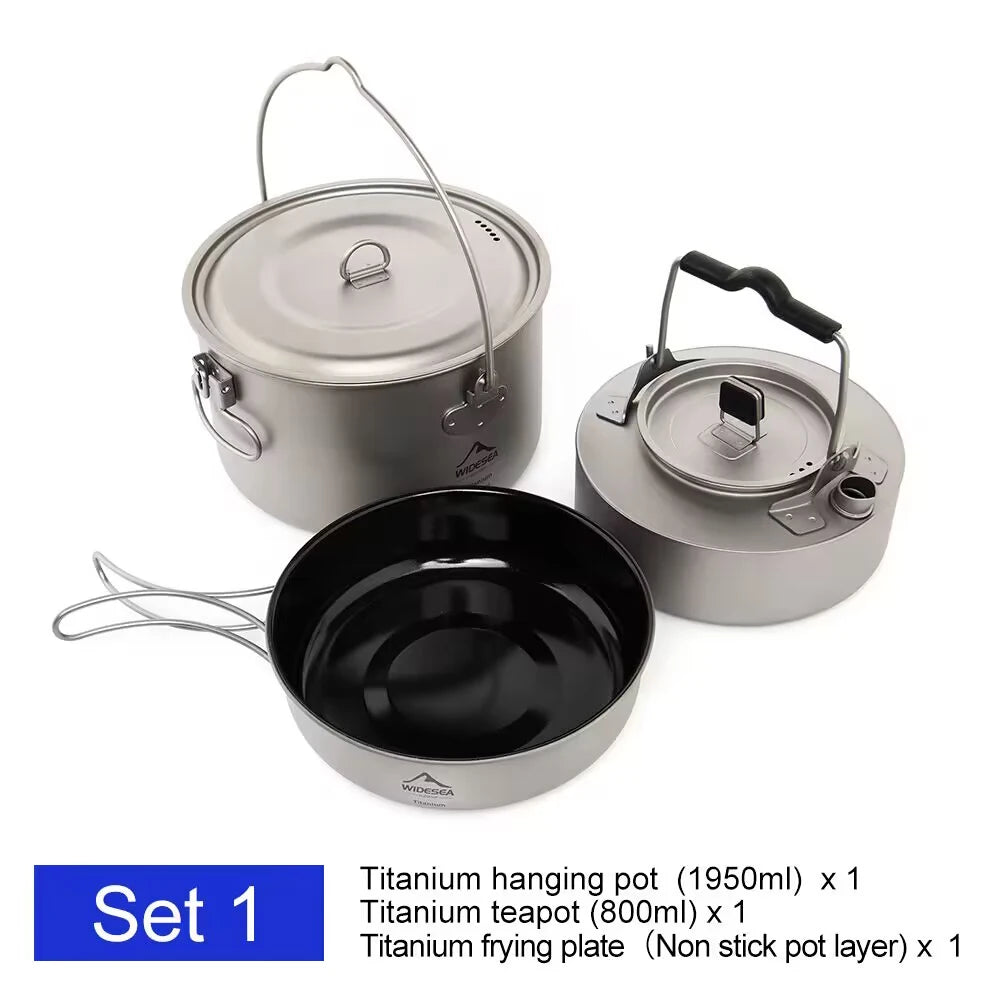 Widesea Camping Titanium Tableware Set