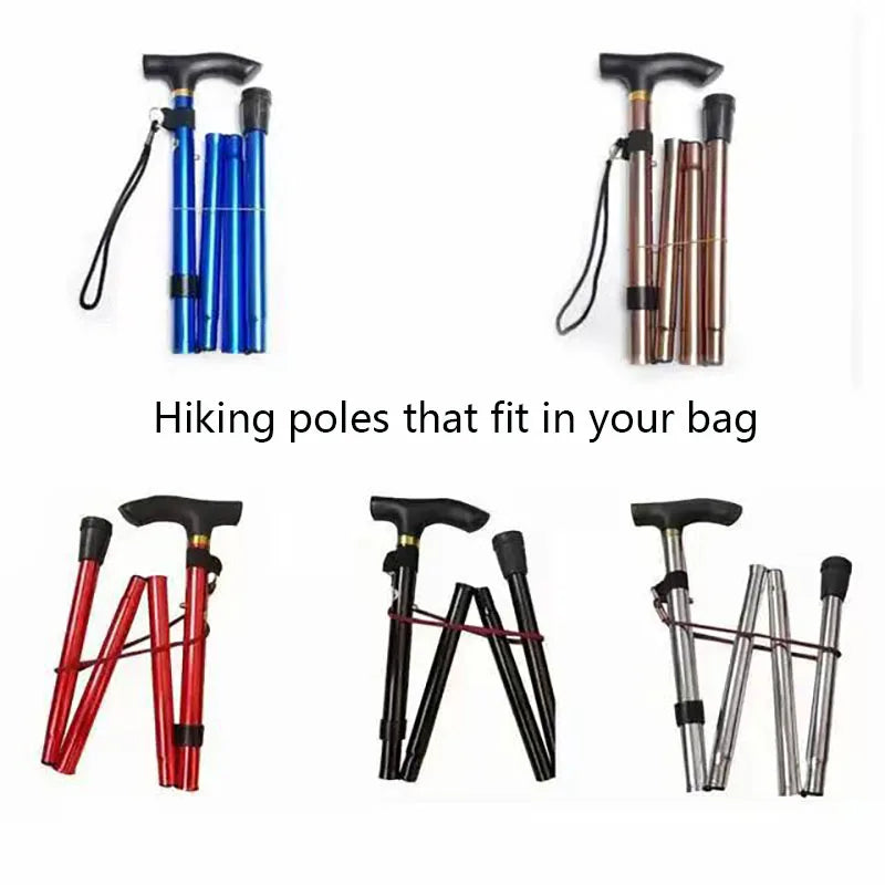 Outdoor Folding Aluminum Alloy Trekking Pole