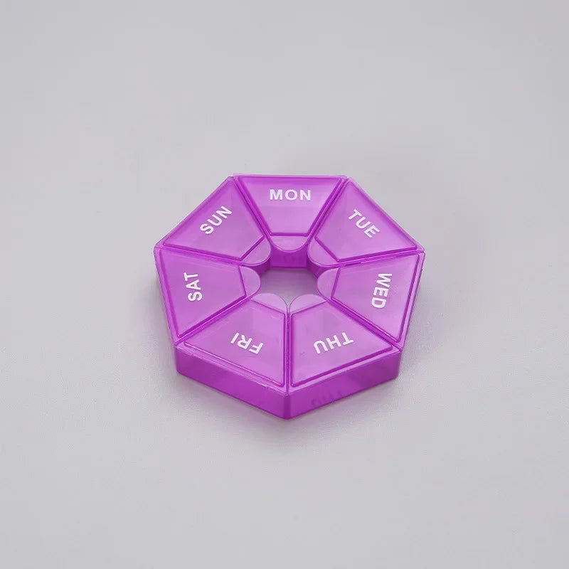 Mini Portable 7-Day Pill Organizer Box