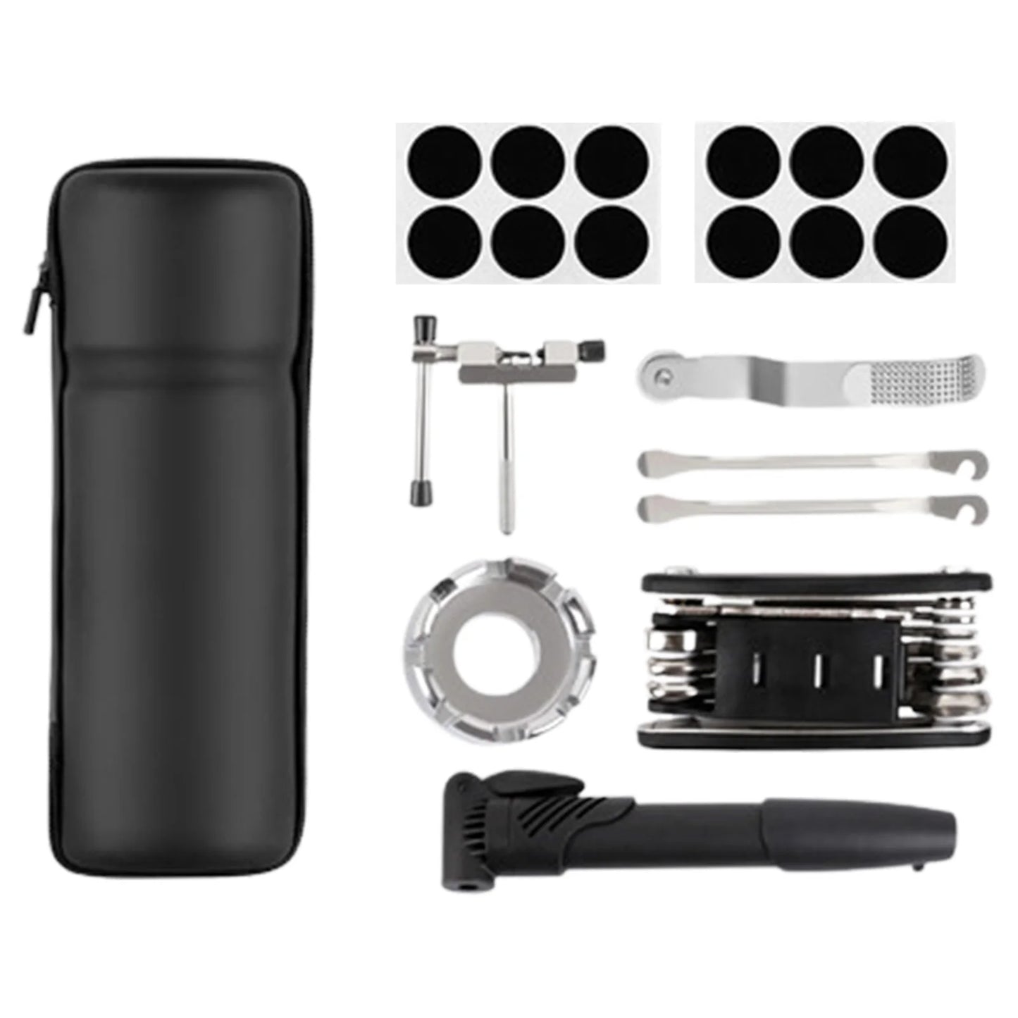 Tire Patch Kit and Basic Maintenance Tool Set