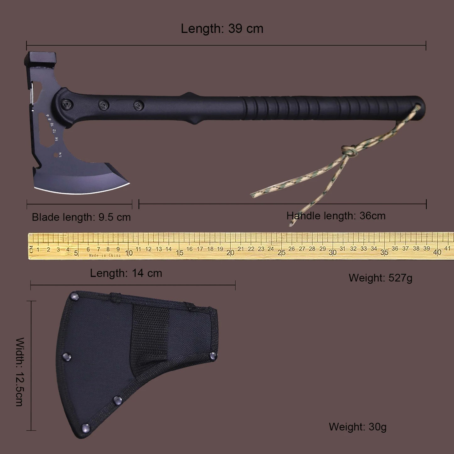 ABS handle Black 440 Outdoor tactical axe
