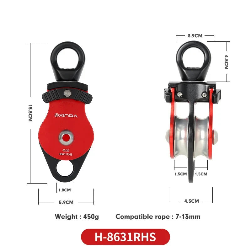 Xinda Rock Climbing Rope Hanging Pulley Ring