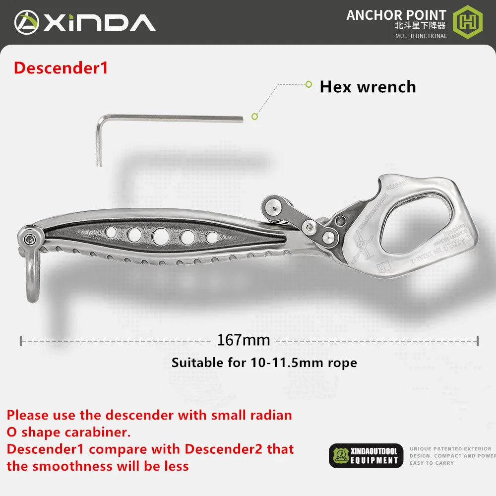 Xinda Big Dipper Stainless Steel Descender