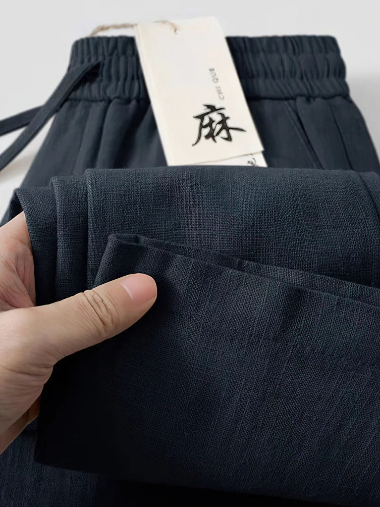 Men’s Straight Casual Cotton Linen Pants