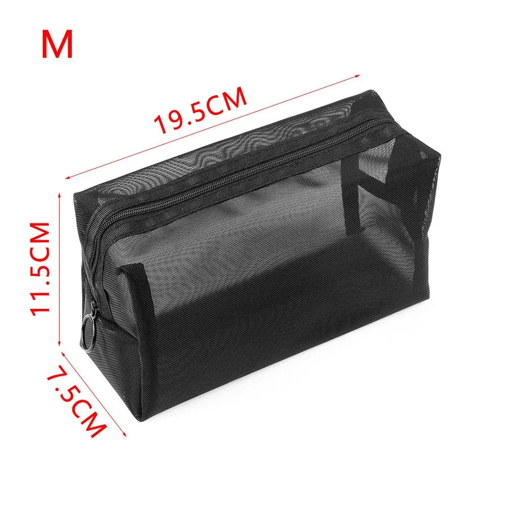 Black Transparent Cosmetic Bag Organizer