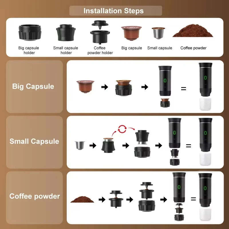 Wireless Electric Portable Espresso Machine