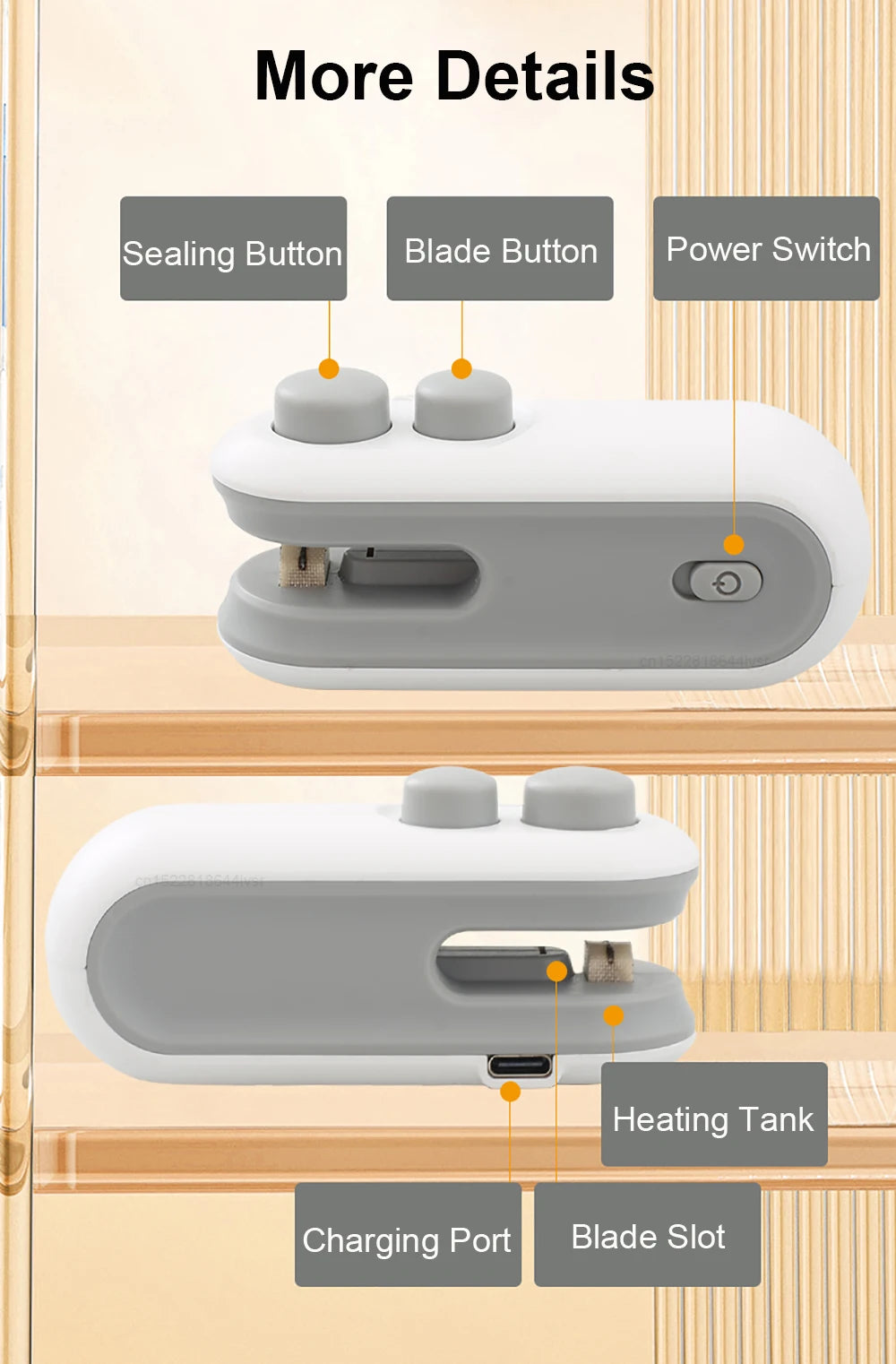 Rechargeable Handheld Food Sealer