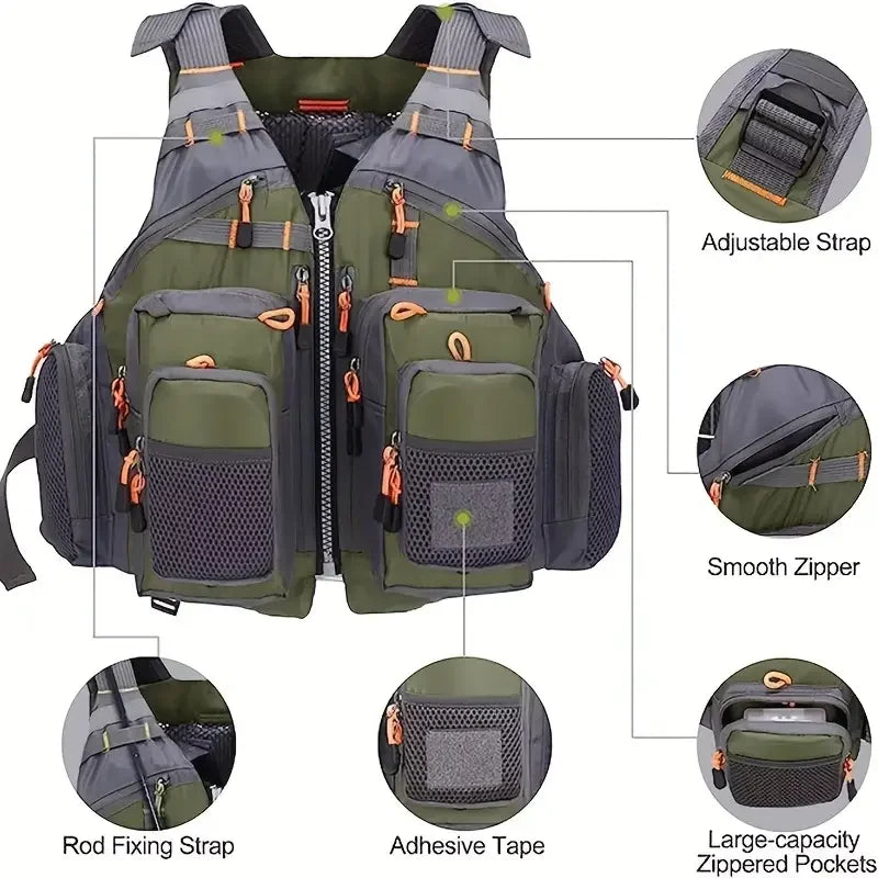 Breathable Mesh Fishing Vest