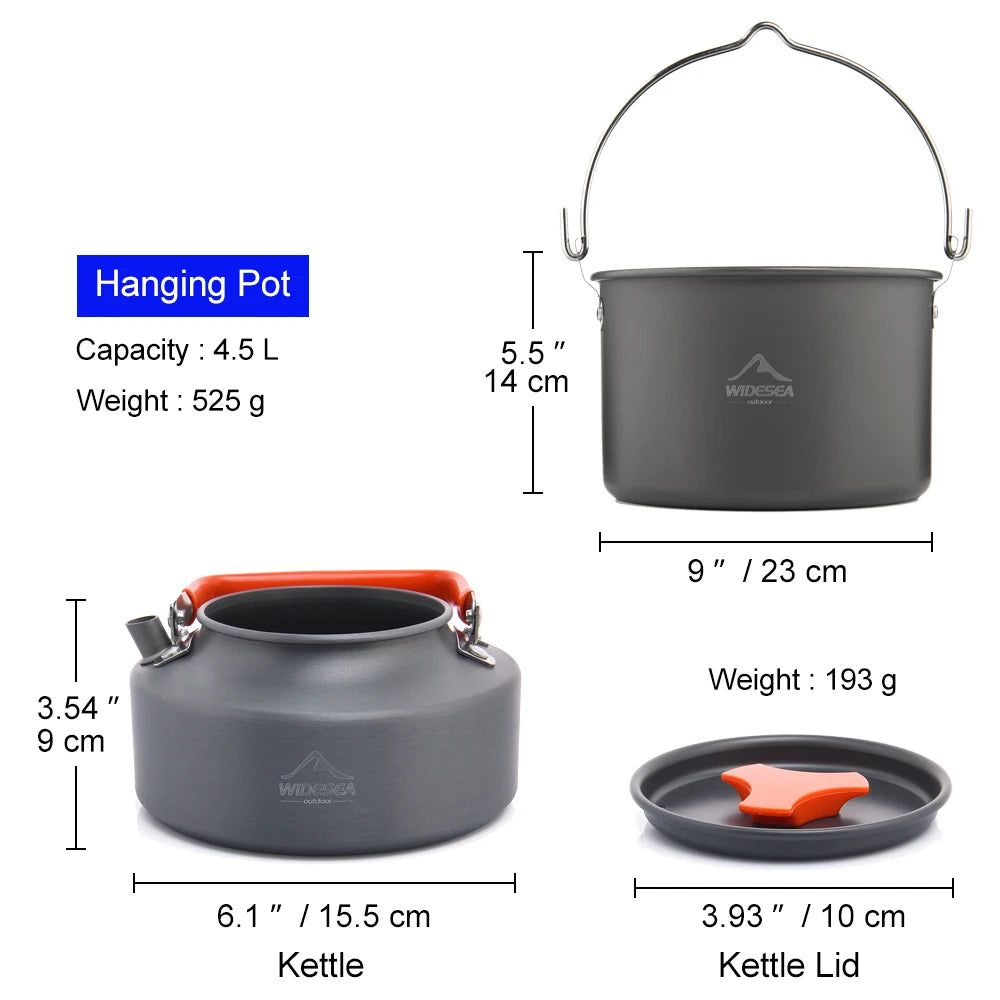 Widesea Aluminum Alloy Outdoor Cooking Pot