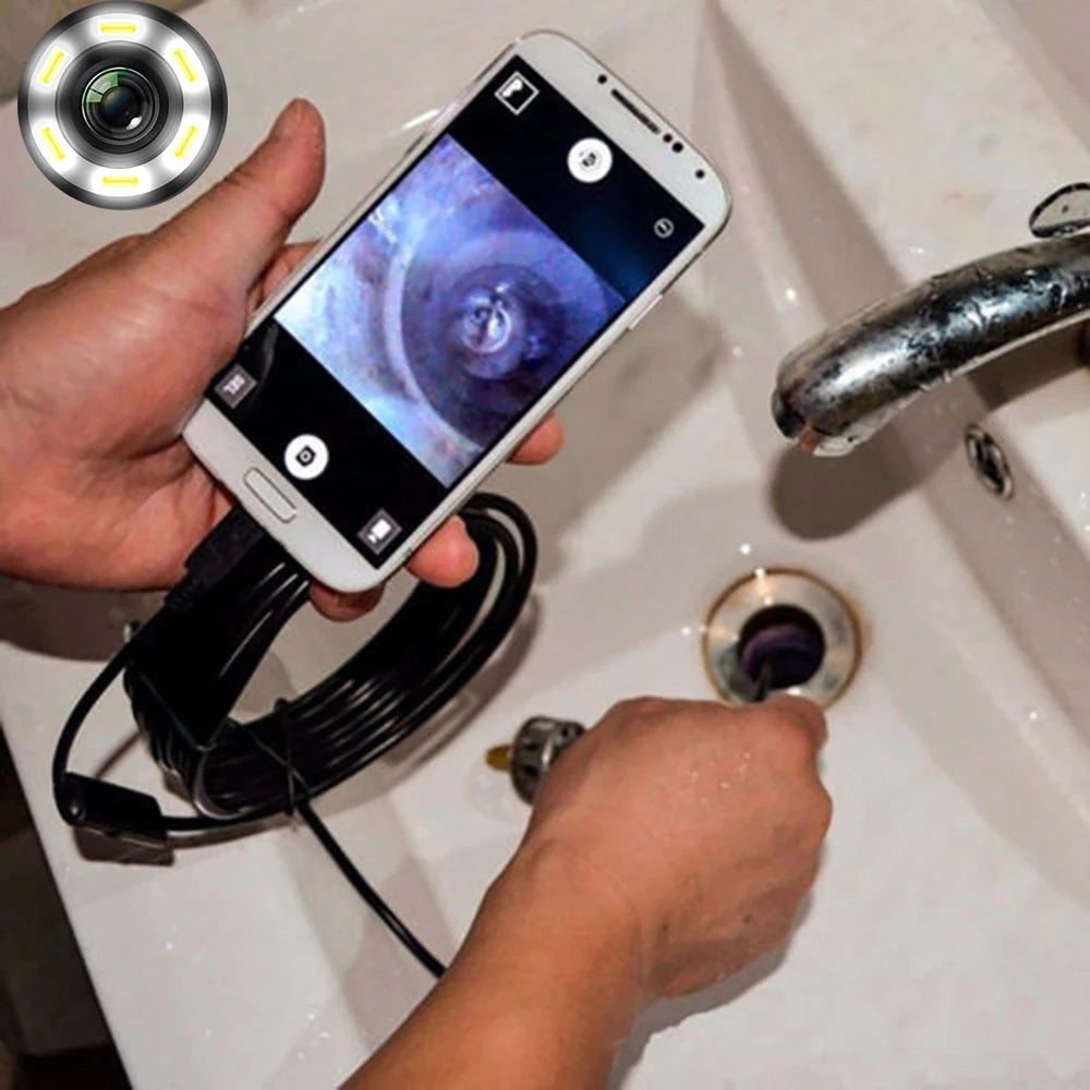 Endoscope Camera with 6 LED Lights