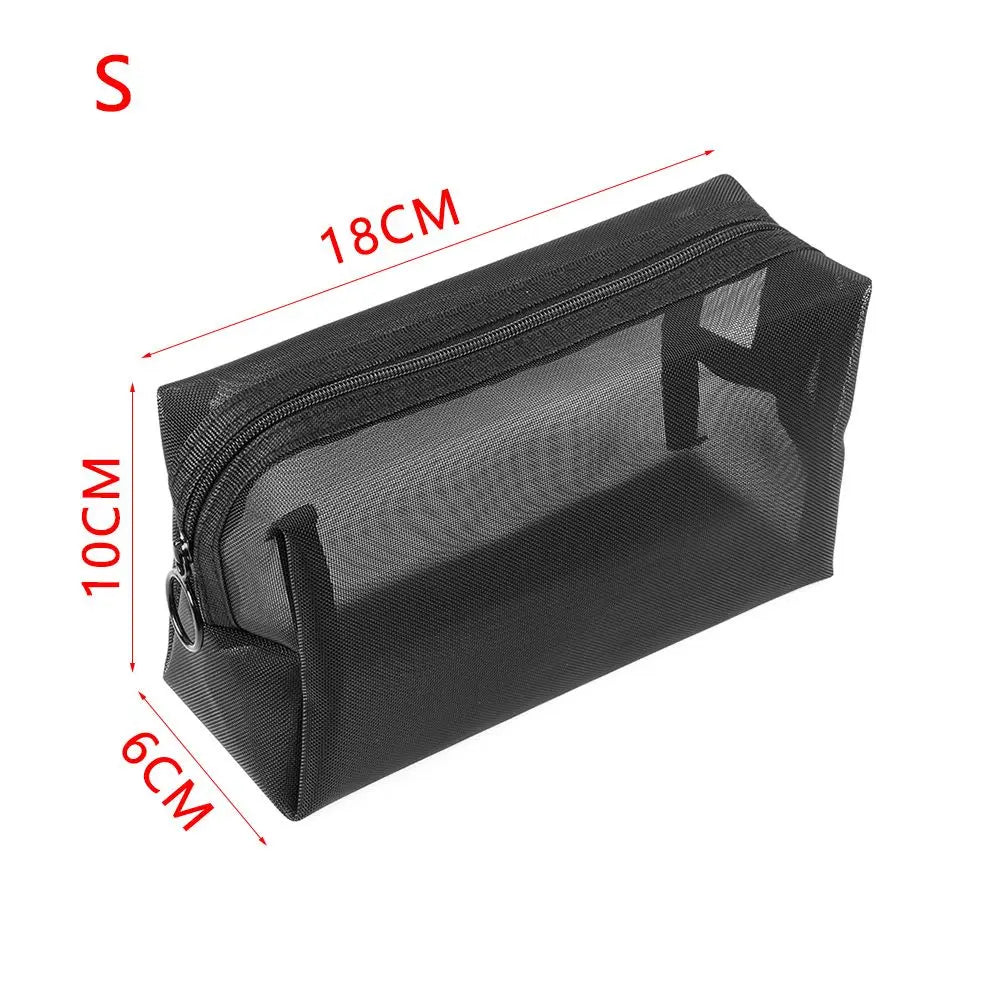 Black Transparent Cosmetic Bag Organizer
