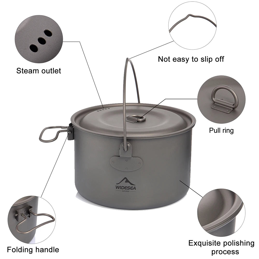 Widesea Camping Titanium Tableware Set