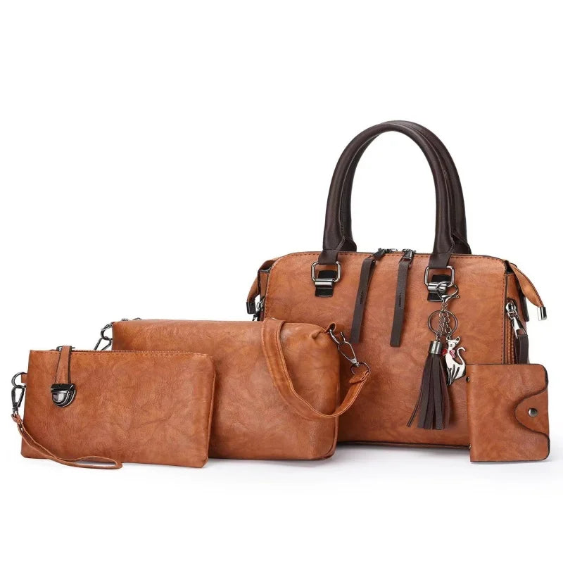 PU Large Capacity Handbag Set