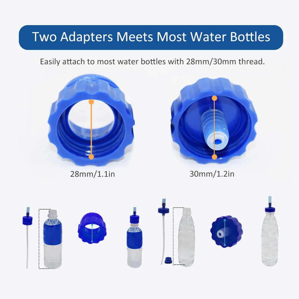 Water Bottle Drinking Tube with Double Adapter
