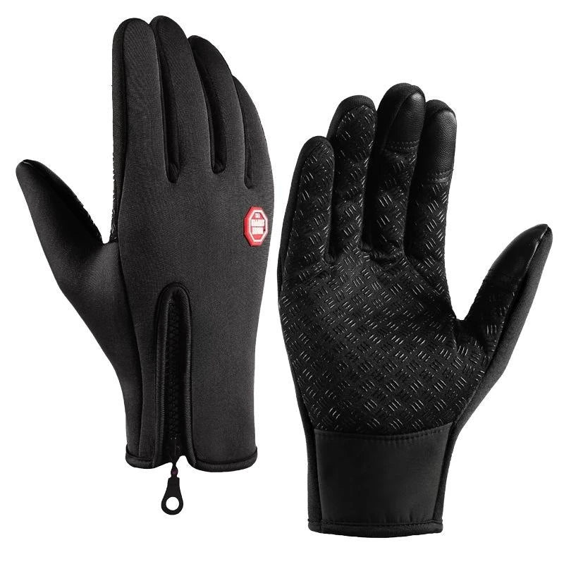 Men's Zipper Design Winter Gloves