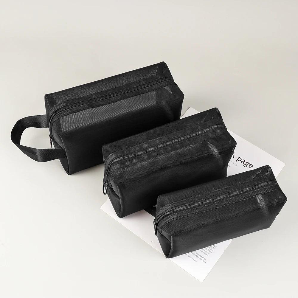 Black Transparent Cosmetic Bag Organizer