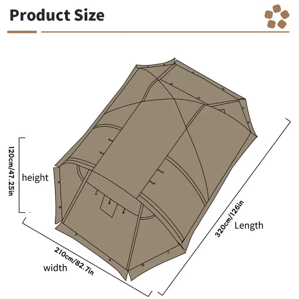 Fireproof Winter Tent with Stove Jack & Snow Skirt