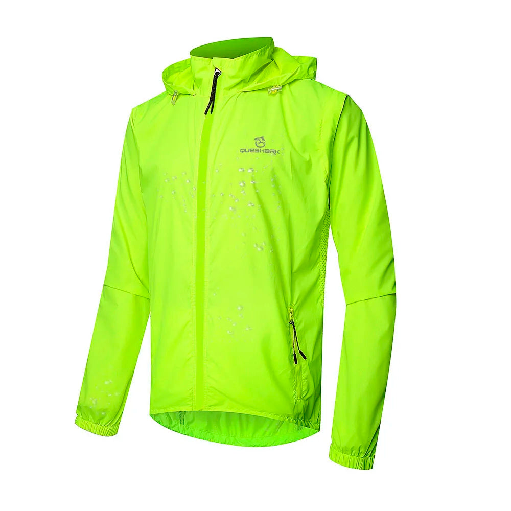 QUESHARK Men Reflective Cycling Jacket