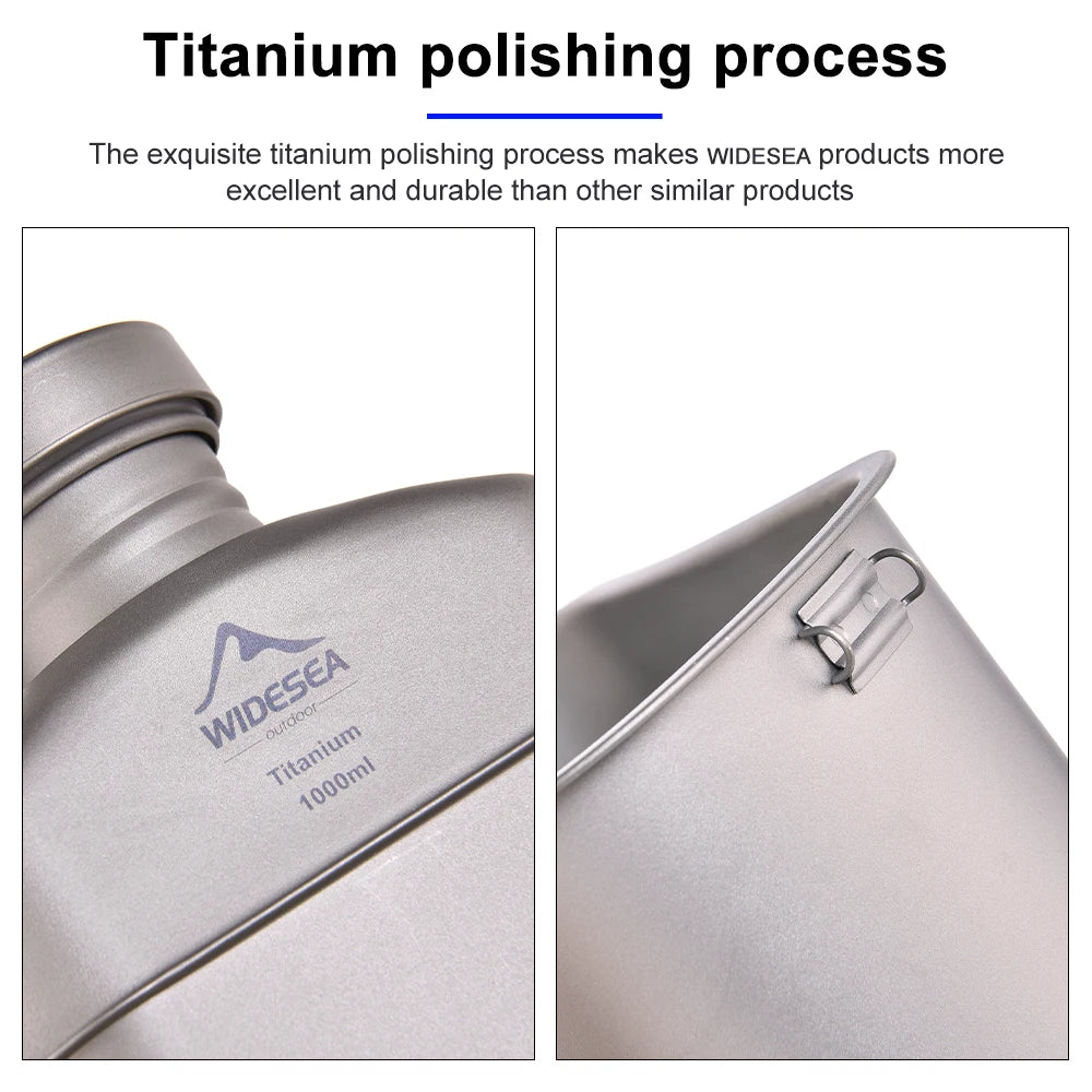 Widesea Camping Titanium Dinner Lunch Box Set