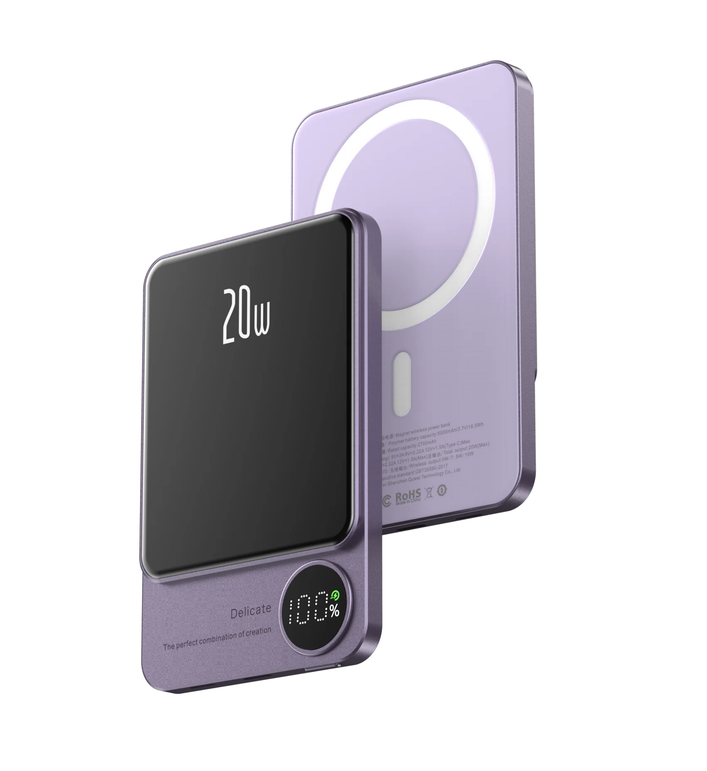 Alloy Magnetic Power Bank Wireless Fast Charger