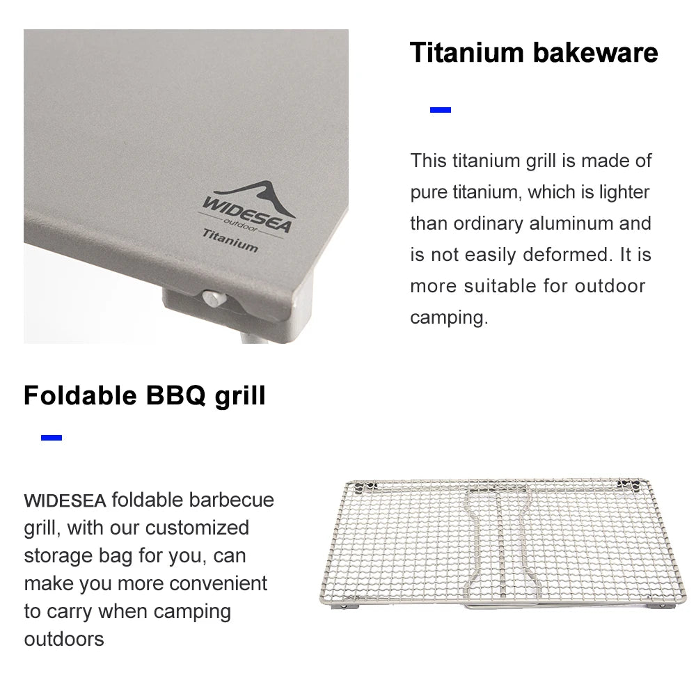 Widesea Titanium Charcoal BBQ Grill Net