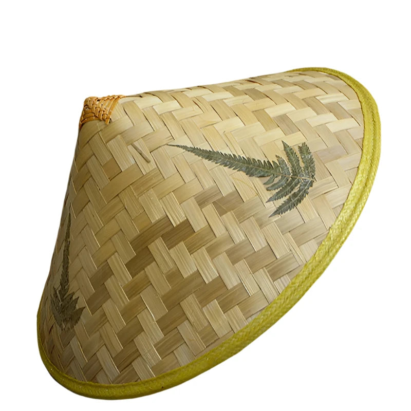 Chinese Retro Bamboo Rattan Fisherman Hat