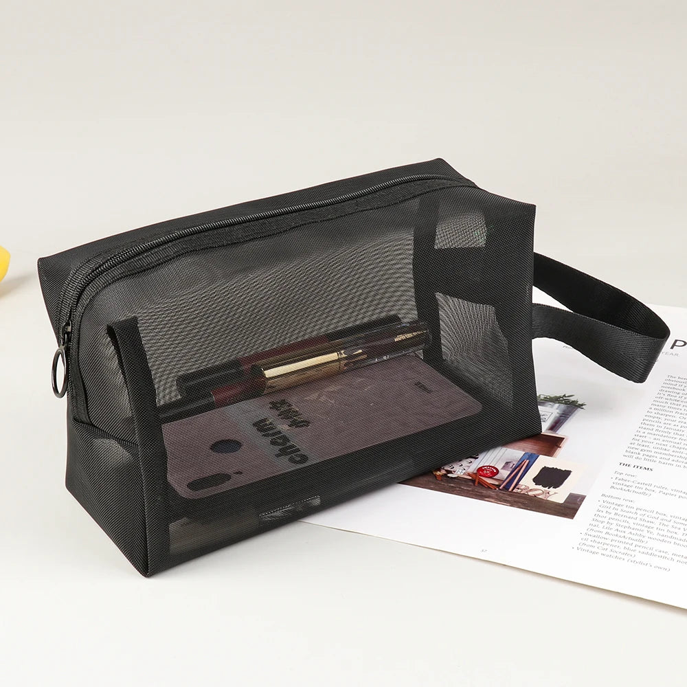 Black Transparent Cosmetic Bag Organizer