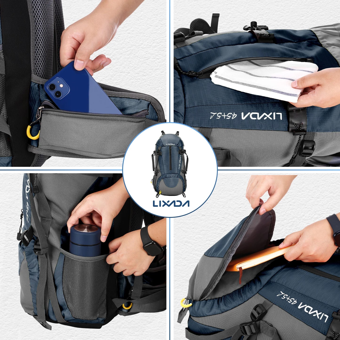 50L Waterproof Outdoor Back pack with Rain Cover