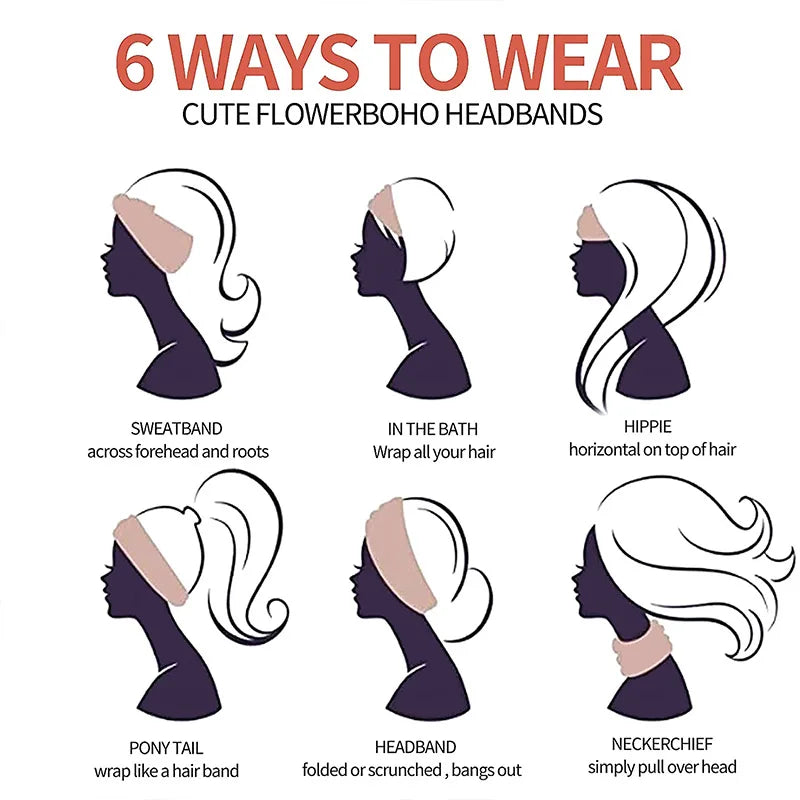 retro-style colorful cashew hair band.