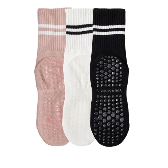 3 Pairs Women Non-slip Yoga Socks
