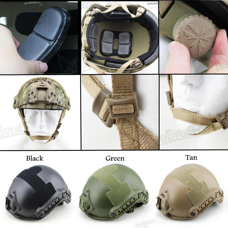 FAST Helmet Airsoft MH Camouflage Tactical Helmet