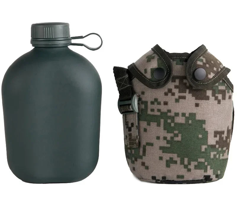 1L Camouflage Aluminum Tactical Water Bottle