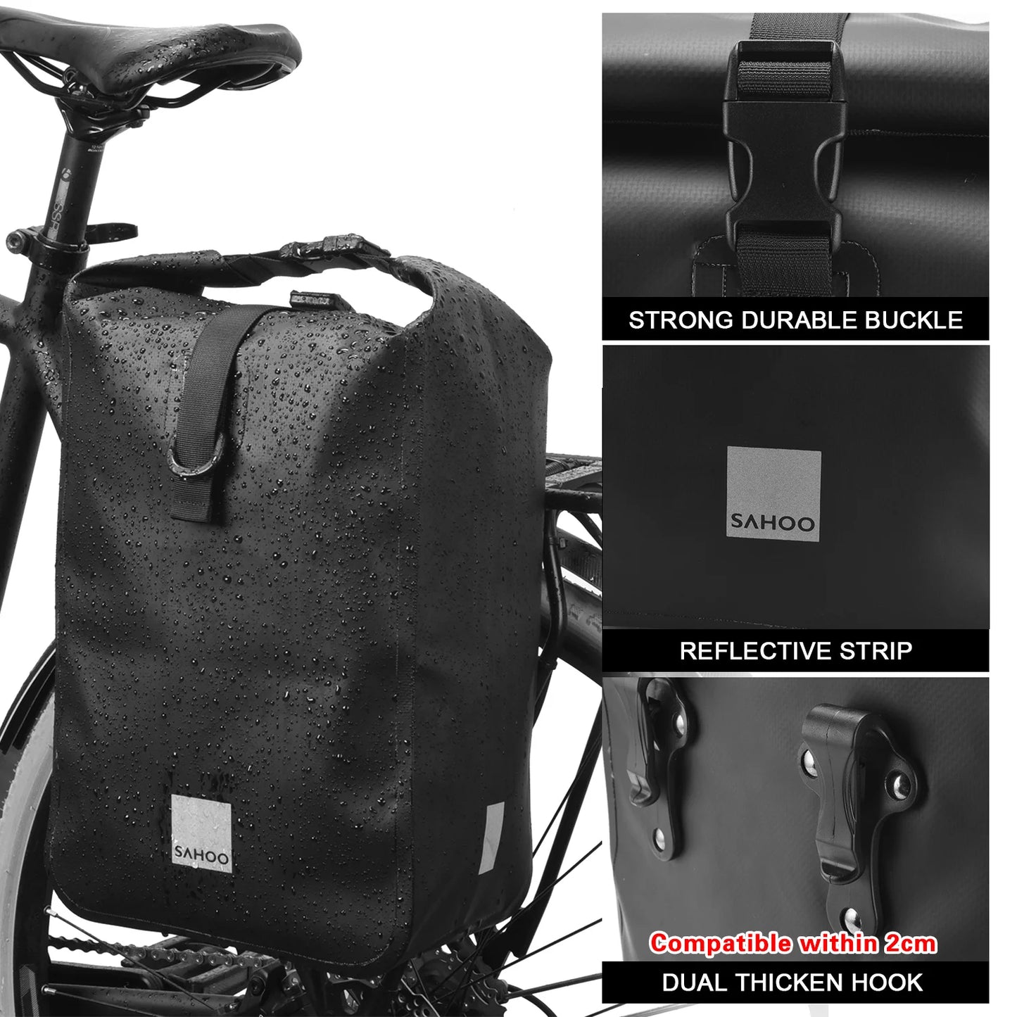 SAHOO Waterproof Bag bike Rear Seat Trunk