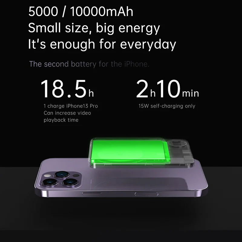 Alloy Magnetic Power Bank Wireless Fast Charger