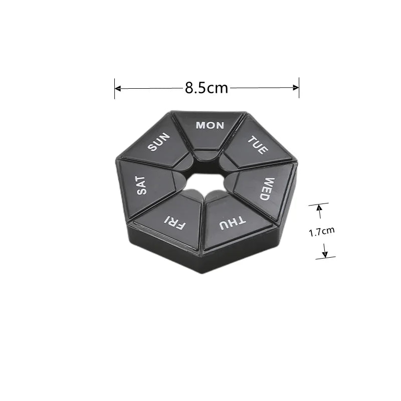 Mini Portable 7-Day Pill Organizer Box