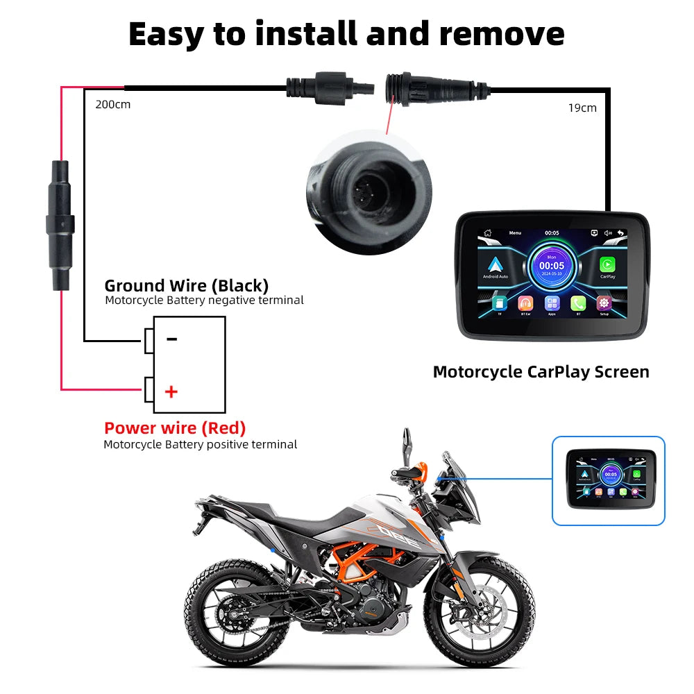 Portable Motorcycle GPS Navigation Dashboard