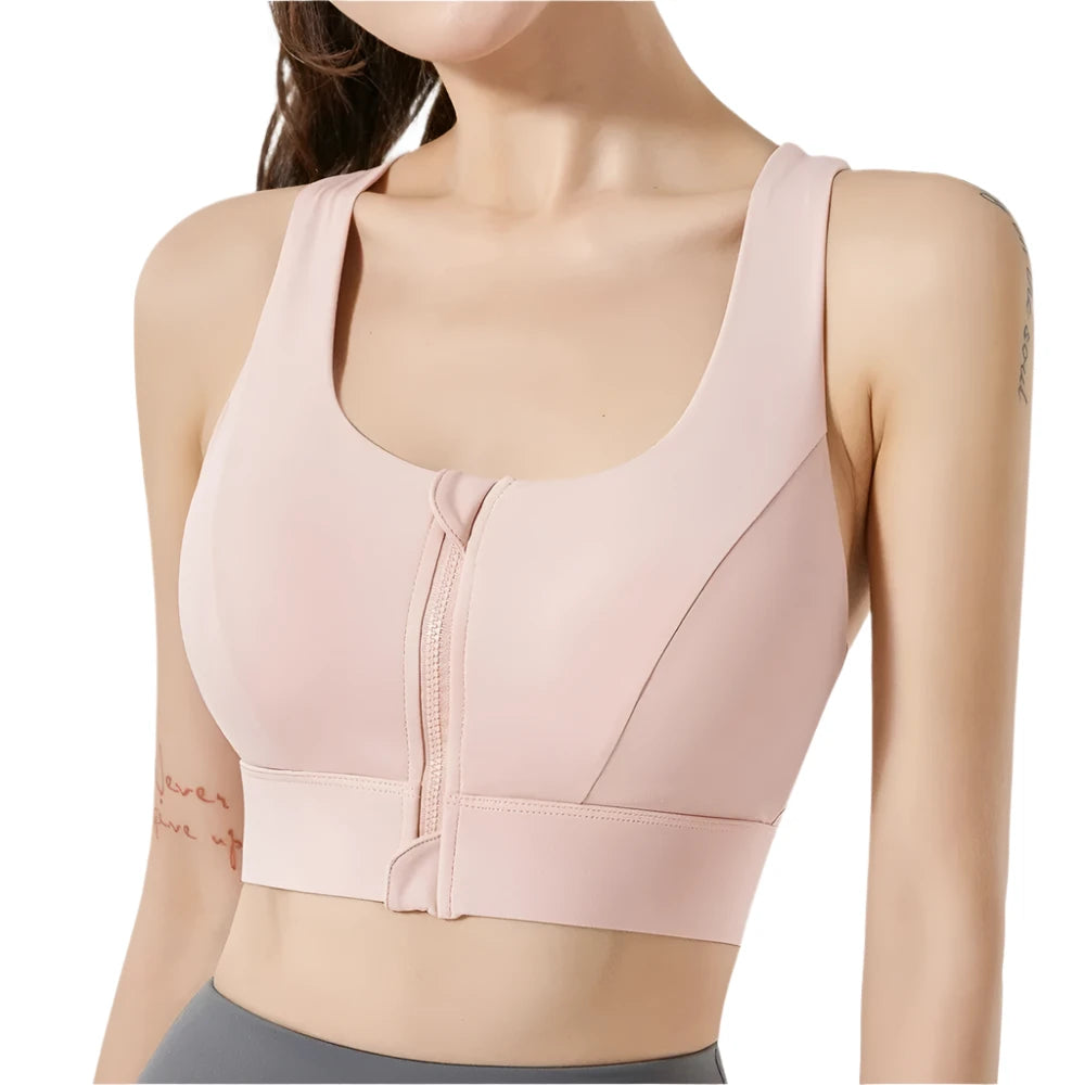 Front Zipper Sports Bra