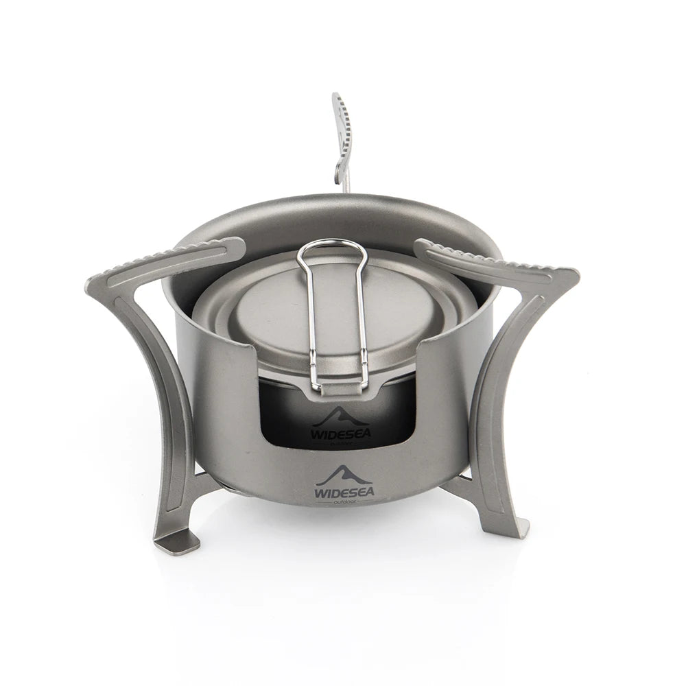 Widesea Camping Titanium Alcohol Stove Firewood Heater