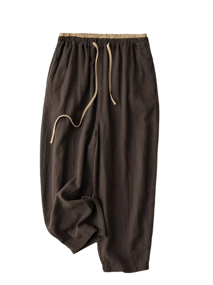 Summer Retro Cotton Linen Loose Harem Pants