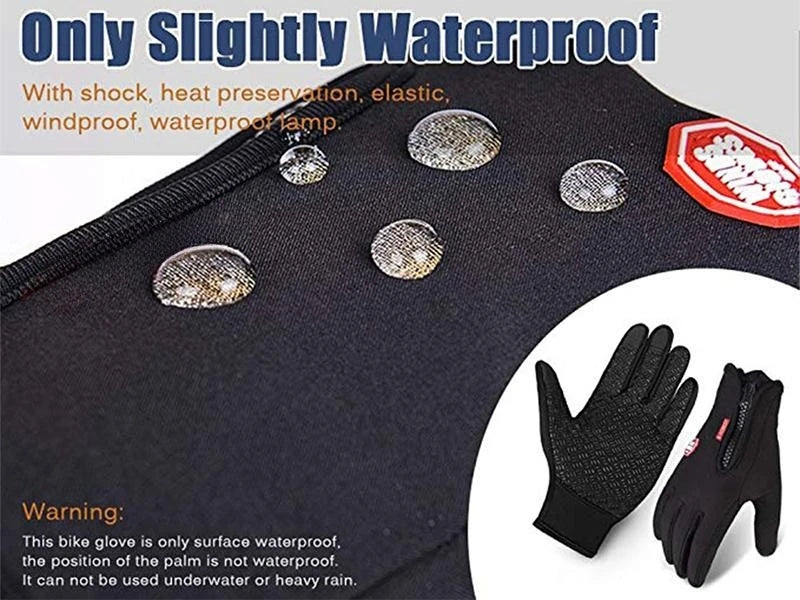 Men's Zipper Design Winter Gloves