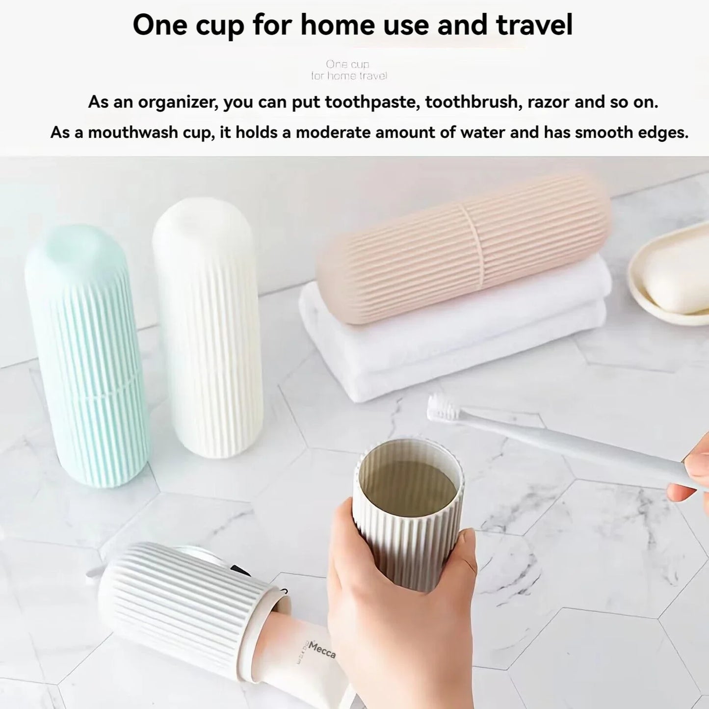 Portable Toothbrush and Toothpaste Holder Case
