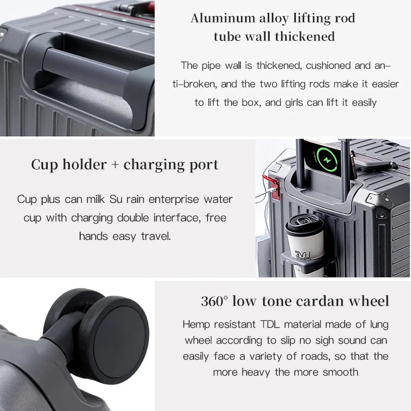 Wide Handle Travel Trolley Case