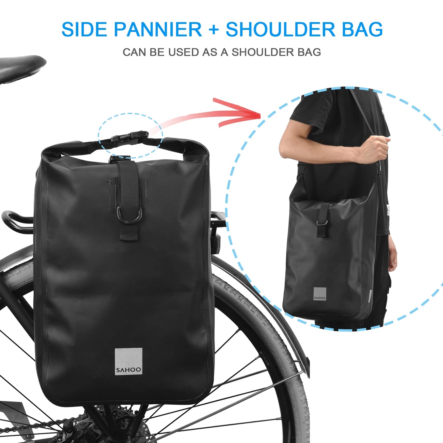 SAHOO Waterproof Bag bike Rear Seat Trunk