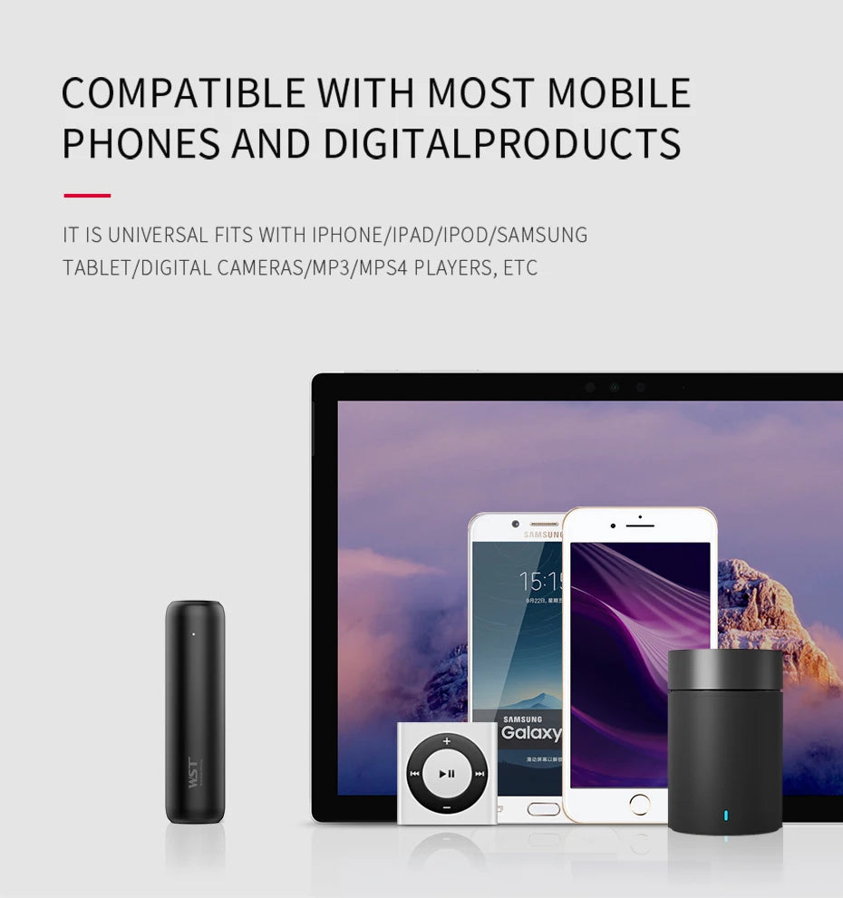 WST Mini Power Bank with Built-in Cables