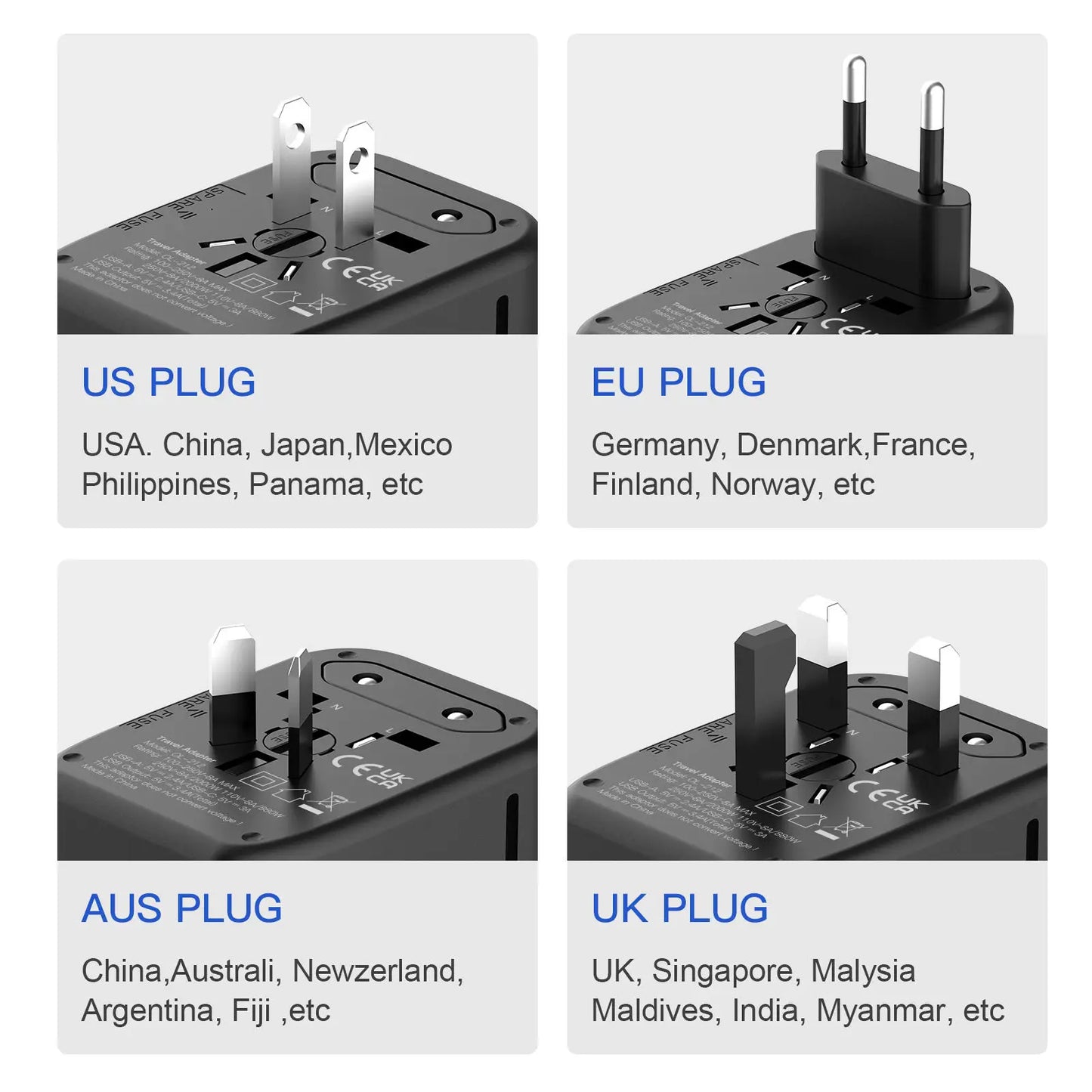 Universal Travel Adapter All-in-one