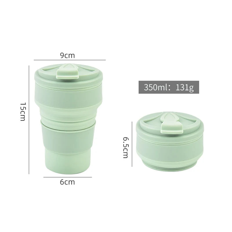350ML/500ML Silicone Folding Cup | Collapsible Mug