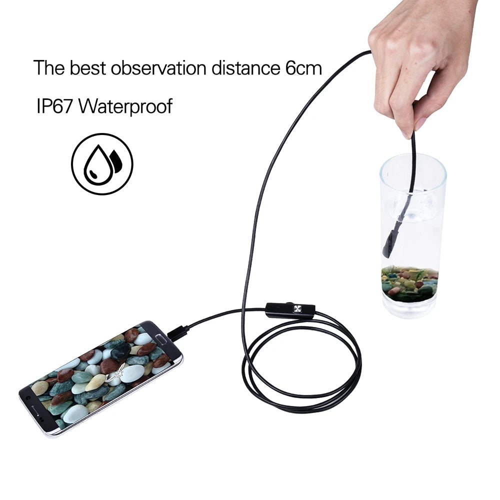 Endoscope Camera with 6 LED Lights