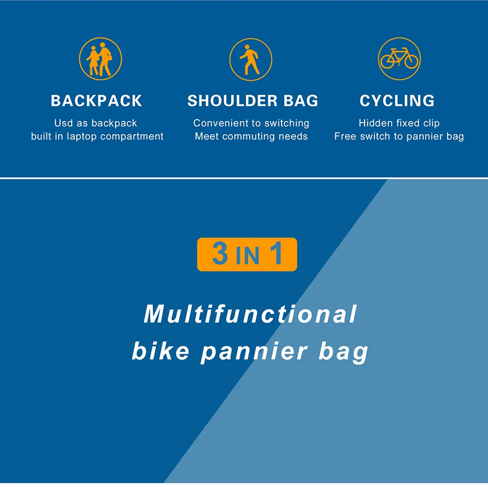 Rhinowalk 20L Waterproof Bike Pannier Bag