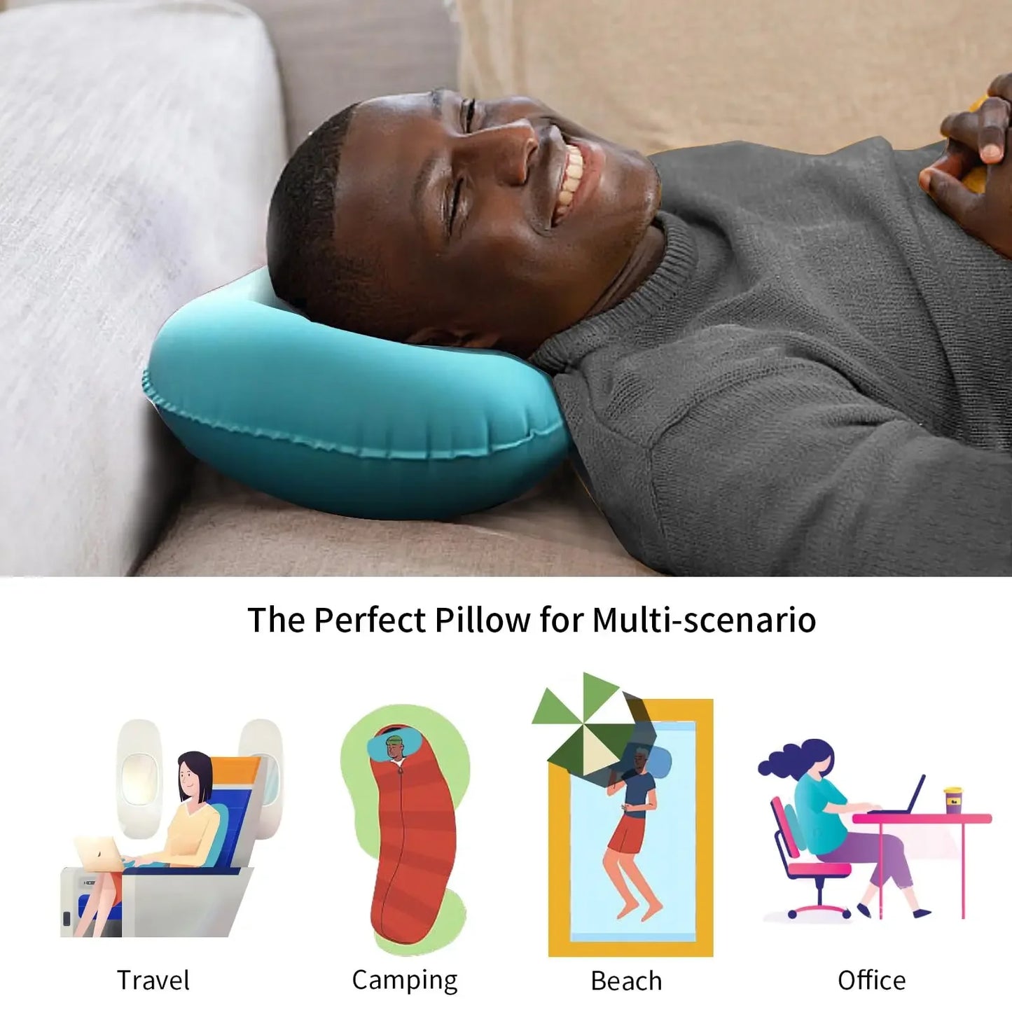 Portable Comfortable Inflatable Pillow