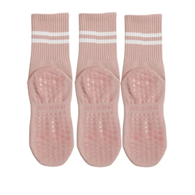 3 Pairs Women Non-slip Yoga Socks